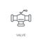 Valve linear icon. Modern outline Valve logo concept on white ba