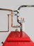 Valves, thermometer, manometer with safety valves and copper pip