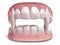 Vampire False Teeth Set Isolated