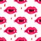 Vampire lips seamless vector