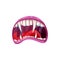 Vampire mouth monster maw roar or yell vector icon