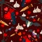 Vampire seamless pattern for the valentine day