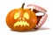 Vampire Teeth Biting Jack O\'Lantern