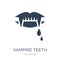 vampire teeth icon in trendy design style. vampire teeth icon isolated on white background. vampire teeth vector icon simple and