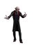 Vampire walking towards the viewer with hands outstretched. 3d illustration isolated on white background