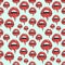 Vampires Lips Seamless Pattern. Melting lips. Vector illustration for halloween, packing, fabric, clothes print