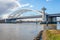 Van Brienenoord bridge over the Nieuwe Maas river in the Dutch c