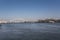 Van Brienenoord Bridge in Rotterdam over the river Nieuwe Maas seen from the north bank on the east side. The two arch bridges,