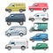 Van car vector minivan delivery cargo auto vehicle family