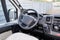 Van driver white seat dashboard black gearbox handle