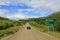 Van driving on Carretera Austral, Chile