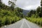 Van driving on Carretera Austral, Chile