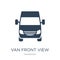 van front view icon in trendy design style. van front view icon isolated on white background. van front view vector icon simple