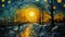Van Gogh\\\'s Expressionist Winter Evening Landscape: Memories Of Brabant