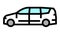 van minivan car color icon animation