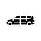 van minivan car glyph icon vector illustration