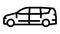 van minivan car line icon animation