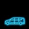 van minivan car neon glow icon illustration