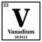 Vanadium Periodic Table of the Elements Vector