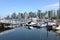 Vancouver BC skyline & sailboats Canada.