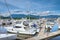 Vancouver, British Columbia, Canada - June 2, 2018. Boat marina in the Vancouver downtown