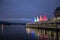 Vancouver, British Columbia, Canada - September 23, 2020: Port of Vancouver at Canada Place, a Canadian Cruise Ship Port and