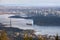 Vancouver Burrard Inlet Freighter and Cityscape