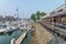 VANCOUVER, CANADA - AUGUST 10TH, 2017: Port of Granville Island on a sunny day with tourists