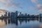Vancouver, Canada - Circa 2019 : Vancouver`s Yaletown as seen from False Creek