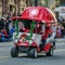 VANCOUVER, CANADA - DECEMBER 2, 2018: sports kartz at annual The Santa Claus Parade in Vancouver, Canada