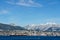 VANCOUVER, CANADA - February 18, 2018: Busy harbour with north Vancouver on background sunny day.