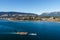 VANCOUVER, CANADA - February 25, 2019: Vancouver skyline panorama of West Vancouver