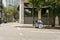 VANCOUVER, CANADA - JUNE 13, 2019: city street view overcast sky and trees