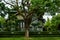 VANCOUVER, CANADA - MAY 15, 2019: Beautiful house with nicely trimmed green street view