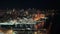 Vancouver, Canada - September 9, 2023. Aerial view of Port of Vancouver at night