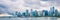 Vancouver city skyline panoramic banner landscape in Autumn - British Columbia, Canada