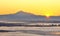 Vancouver cityscape and mt baker