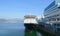 Vancouver Cruise Ship Center at Canada Place. Downtown Vancouver, Canada. A cruise ship tied up at dock