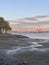 Vancouver Harbour at pinky sunset