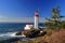 Vancouver Island, British Columbia, Canada - Historic Sheringham Point Lighthouse on Juan de Fuca Strait