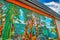 Vancouver Island, Canada - August 13, 2017: Mural tells the story of Chemainus is a city on the east coast of Vancouver Island.
