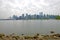 VANCOUVER - May 28, 2019: Panoramic view of downtown Vancouver harbour and skyline seen from Stanley Park in British Columbia,