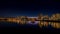 Vancouver Skyline at night with BC Place Stadium at the North Shore of False Creek Inlet at night