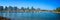 Vancouver skyline, panorama from Stanley Park in summer, British Columbia Canada