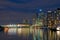 Vancouver waterfront at night