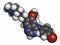 Vandetanib cancer drug molecule (kinase inhibitor). Atoms are represented as spheres with conventional color coding: hydrogen (