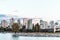 Vanier Park and Downtown Vancouver view from Kitsilano Beach in