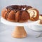 Vanilla bundt cake with cheesecake filling