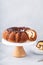 Vanilla bundt cake with cheesecake filling