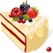 Vanilla cake with berries